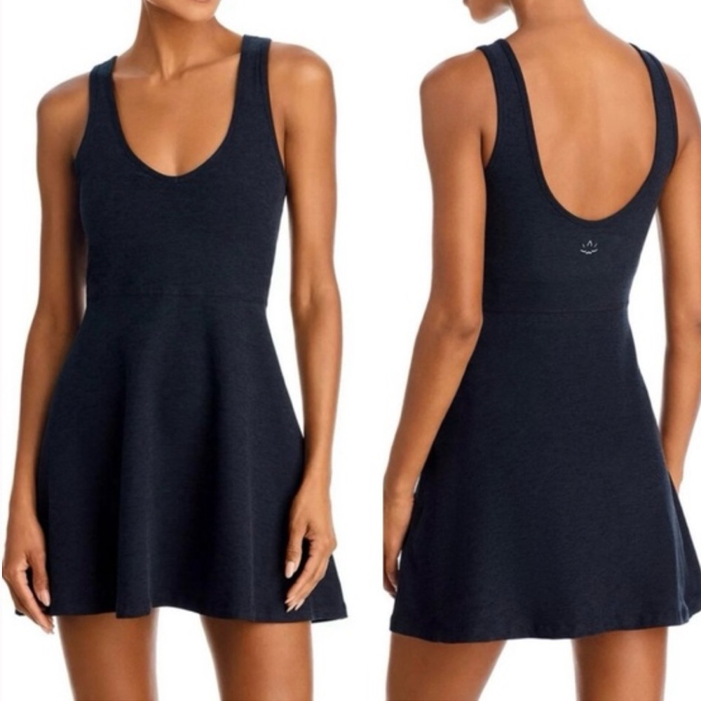 Beyond Yoga Movement Space Dye Sport Minidress EUC  S Darkest Night (Black)